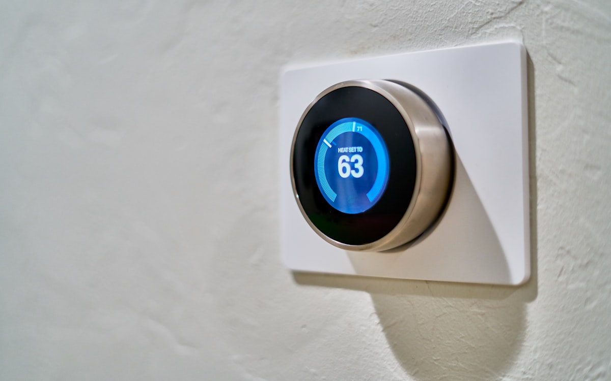 Smart thermostat keeping a home at the perfect temperature